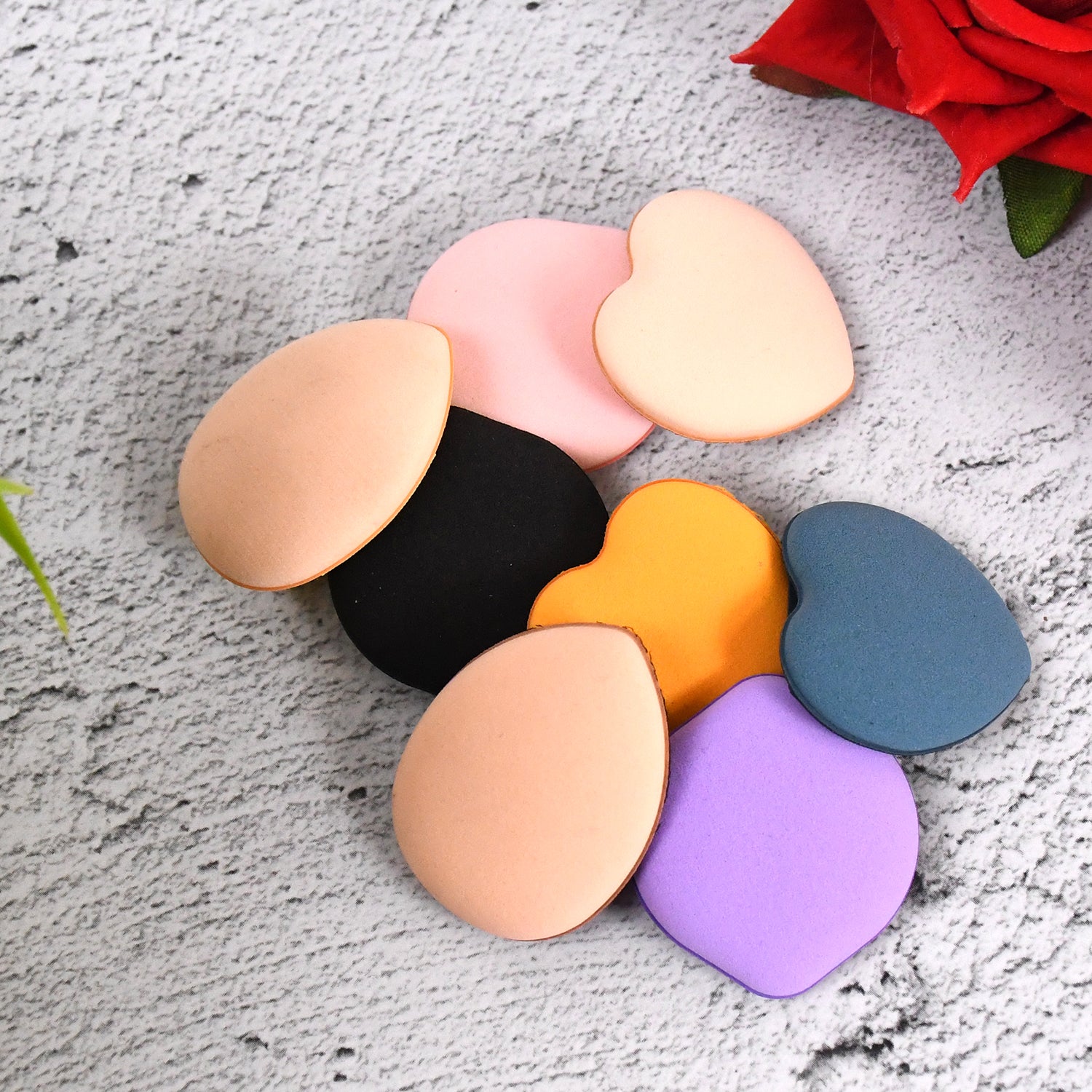 Mini Finger Makeup Powder Puff (Multicolour 8 Pcs Set) Mini Finger Makeup Powder Puff (Multicolour 8 Pcs Set)